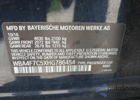 2017 BMW 430I Gran Coupe z USA, uszkodzony, nr VIN WBA4F7C5XHG786454